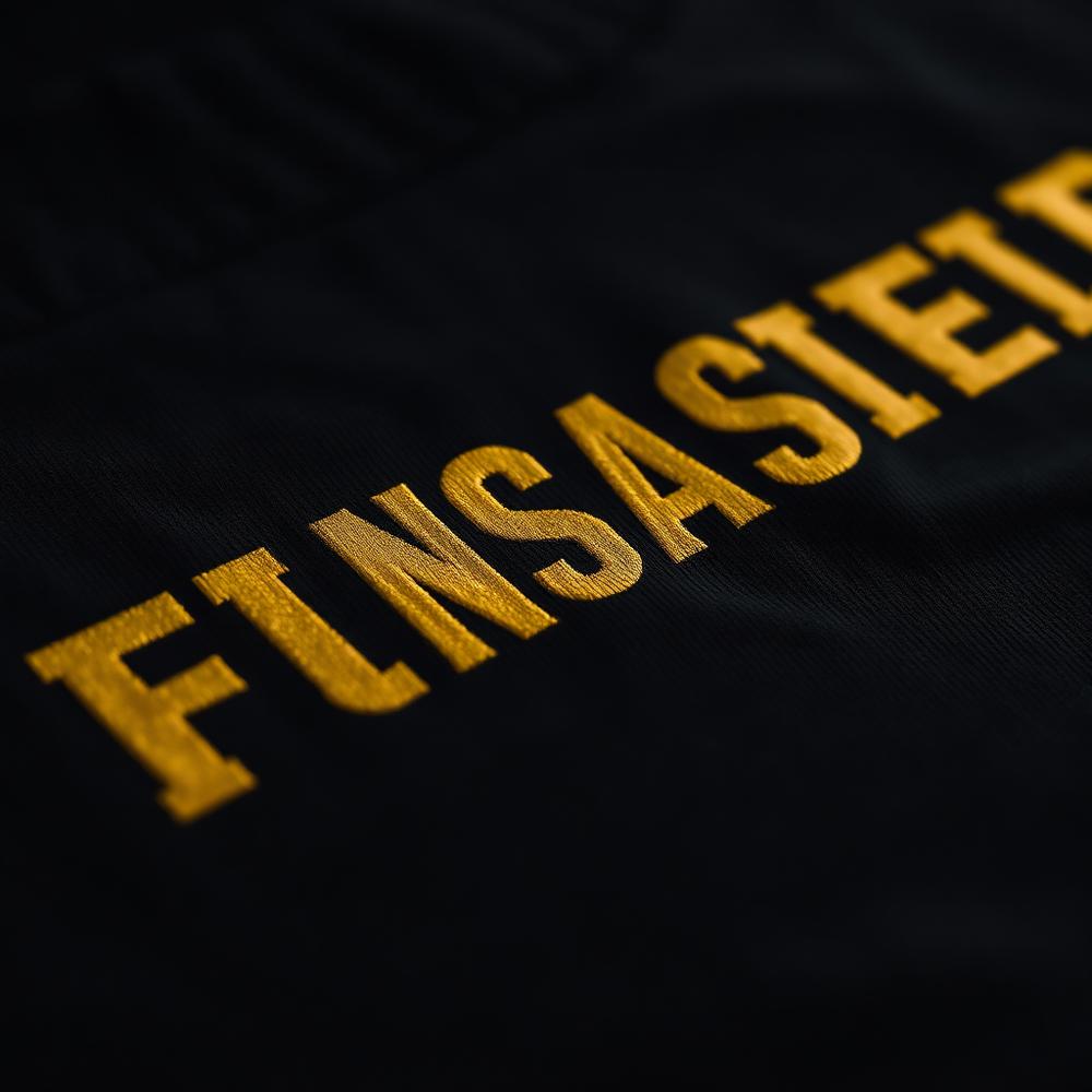 Close-up of fundraising shirt print quality from a Pittsburgh team merchandise run.