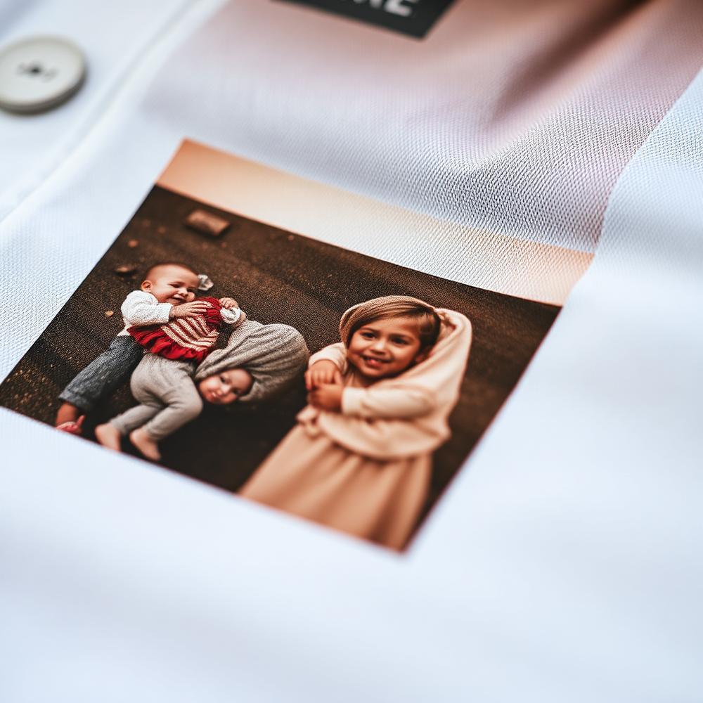 Close-up of a printed memorial photo panel showing detail and finish, made in Pittsburgh.